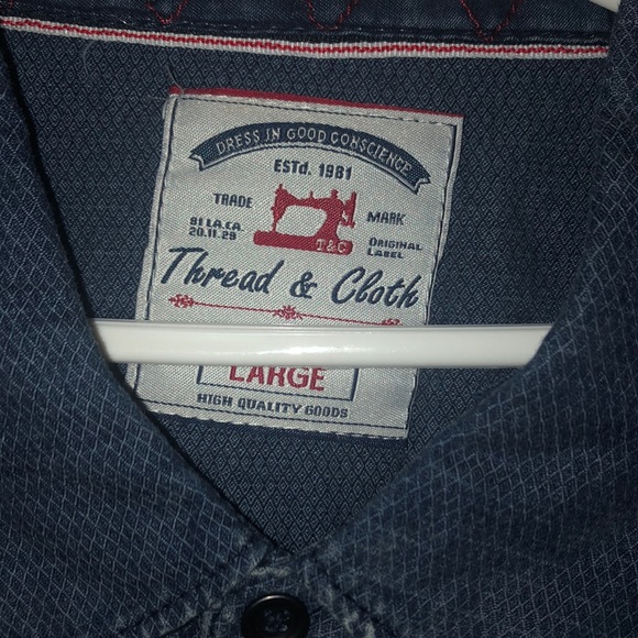 Denim style button down shirt - Picture 2 of 3